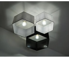 Lustră aplicată Duolla ROLLER TRIO HEX 3xE27/15W/230V negru/gri/alb