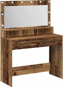 vidaXL Masă de Machiaj Lemn vechi 100 x 41 x 135 cm Lemn compozit