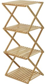 Raft de depozitare Bamboo, 4 etajere, 40 x 93,5 x33,5 cm
