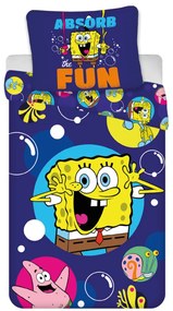 SpongeBob Fun copii, lenjerie de pat pentru grădiniță 100×135cm, 40×60 cm