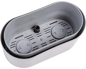 Jardinieră cu auto-irigare Plastia, gri,31 x 16 cm