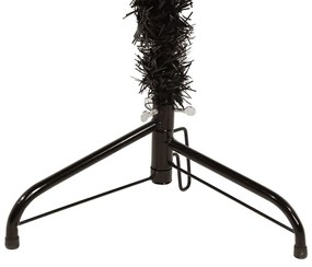 Jumatate brad de Craciun subtire cu suport, negru, 210 cm 1, Negru, 210 cm