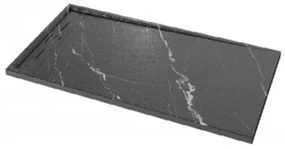 Cadita de Baie din Compozit, 90×90 cm, Carrara Black LS