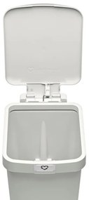Coș cu pedală Brabantia StepUp 1008476, 10 L, Materiale ecologice, Deschidere mare, Gri deschis