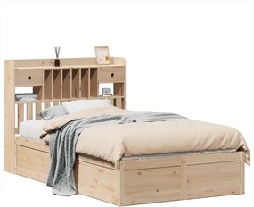 vidaXL Cadru de pat fără saltea, 135x190 cm, lemn masiv de pin