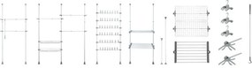 Wenko Set de 2 bare telescopice orizontaleHerkules, alb