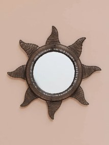 Oglinda de perete, din sarma impletita, forma de soare, Sun