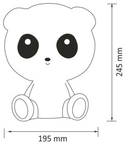 Lampă LED tactilă dimabilă pentru copii PANDA LED/2,5W/3,7V 1200 mAh