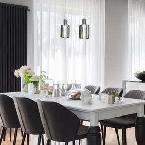Lustră pe cablu ARCADIA 1xE27/60W/230V d. 13 cm negru/fumuriu