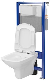 Set vas wc suspendat Carina CleanOn cu capac soft close si rezervor incastrat C37 Aqua 50