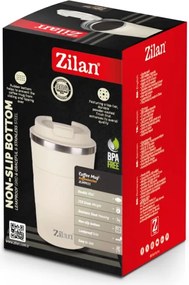 Cana de cafea Zilan ZLN9921 termos, capacitate 510ml, interior din inox, pereti dublii, crem