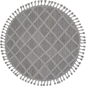 Covor BEVERLY, 80x80 cm, forma rotunda, polipropilena, gri, 2264 Y