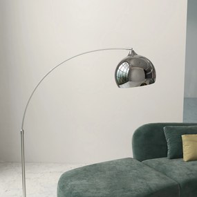 HOMCOM Lampadar lampa de salon arc reglabil picior marmura stil vintage 40W E27 dim. 100-115L x 30l x 170-180H cm negru gri | Aosom Romania
