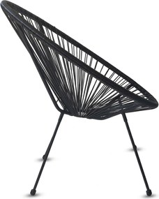 Fotoliu de gradina BRASIL, negru