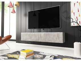 Masă TV/Dulap Dilune 140 (beton smart) (iluminat LED Alb). 1053729
