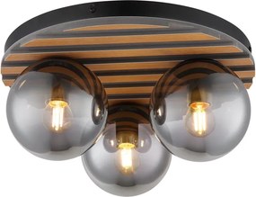 Plafoniera moderna, riflaj MDF cu efect de lemn, PARSONS