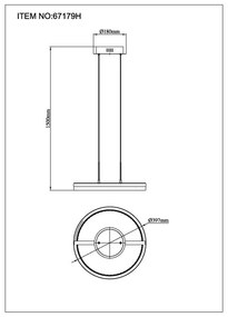 Lustra suspendata moderna LED CCT DELLA 67179H GL