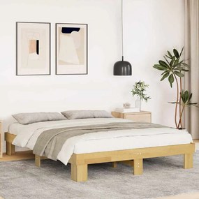 vidaXL Cadru de pat fără saltea 150x200 cm din lemn masiv de stejar