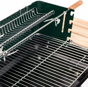 Grătar cu cărbune dreptunghiular cu role MIR244