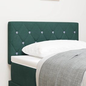 vidaXL Tăblie LED cu lumini cu bandă LED Verde închis 80 cm Catifea