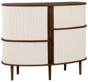 Dulap maro-bej cu aspect de lemn de stejar cu ușă glisantă 120x100x50 cm Audacious – UMAGE