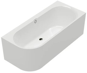 Cada freestanding BTW de colt Villeroy&Boch Oberon 2.1 180x80 cm alb dreapta