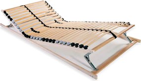 vidaXL Bază de pat cu șipci, 28 șipci, 7 zone, 80 x 200 cm