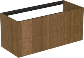 Dulap baza suspendat Ideal Standard Atelier Conca finisaj nuc inchis 2 sertare 120 cm