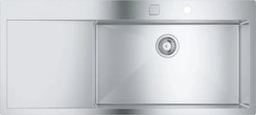Chiuveta inox Grohe K1000 116x52.1 cm 1 cuva cu picurator orientare dreapta