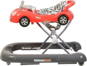 Premergator Reglabil in 3 Trepte NOVOKIDS™ Super Car , roti silentioase, Masinuta, Pliabil, 8 Roti, Cu Melodii si lumini, Cu Volan, Rosu