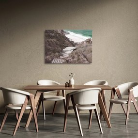 Tablou pe sticlă - Călătorie spre Marea de Smarald (70x50 cm)