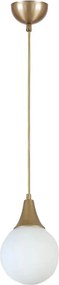 Lustre 846STL5167, auriu/alb, metal/sticla, 15x25-70 cm