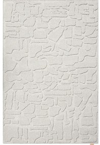 Covor gri deschis din lână 133x190 cm Morphic Dunes – Agnella