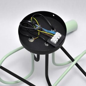 Lustră aplicată OXFORD 4xE27/15W/230V negru/verde