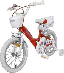 Bicicleta pentru copii NOVOKIDS™ Splend'Or PRO Line Edition, Cu cosulet, Roti 14" inch, Maxim 35 kg, Cadru din otel, Roti ajutatoare detasabile,