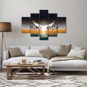 Tablou- Luna deasupra palmierilor (150x105 cm)