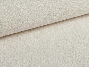 Pat matrimonial fildeș tapițat cu spațiu de depozitare cu somieră 160x200 cm Eric – Micadoni