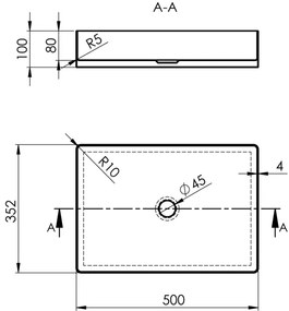 Sapho - Lavoar pentru blat AURUM 50 x 35 cm, auriu mat
