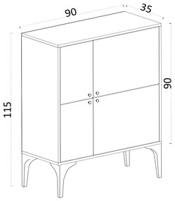 Dulap Lipamo 6 (alb + auriu) . 1093542