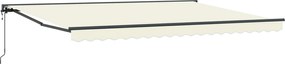 vidaXL Cort electric retractabil Crem 4 x 2 m