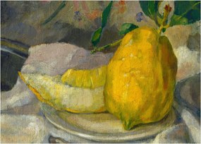 Tablou - French 19th Century, Melon and Lemon, reproducere (70x50 cm)