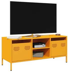 851301 vidaXL Dulap TV, galben muștar, 101,5x39x43,5 cm, oțel laminat la rece