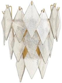 Aplica de perete LUX, Sticla Realizata Manual, Rhombus