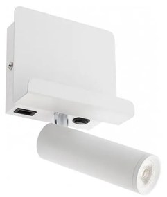 Spot LED de perete PANEL LED/3,5W/230V USB alb Redo 01-3083