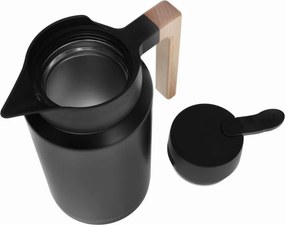 Termos Klausberg KB 7611, 2 l, Izolatie sub vid, Pereti dubli, Capac etans, Otel inoxidabil, Fara BPA, Negru