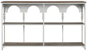 Consola, bej, din metal, aspect vintage, Arches