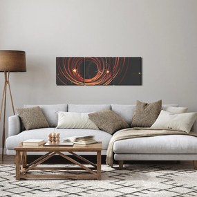 Tabloul cu linii abstracte (cu ceas) (90x30 cm)
