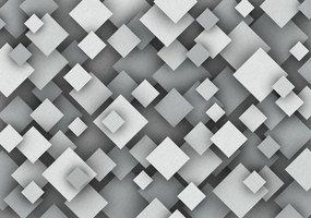 Fototapet - Pătrate gri (152,5x104 cm), în 8 de alte dimensiuni noi