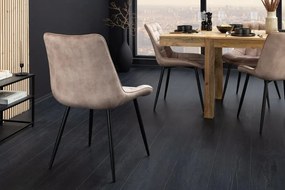 Set de 4 scaune ROADSTAR catifea sampanie greige