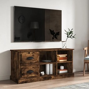 Comoda TV, stejar afumat, 102x35,5x47,5 cm, lemn prelucrat